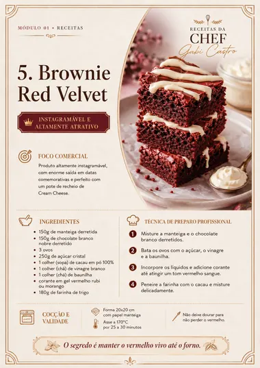 Receita Brownie Red Velvet