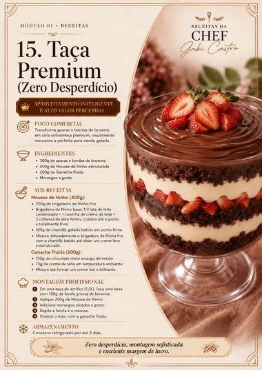 Receita Taça Premium Zero Desperdício